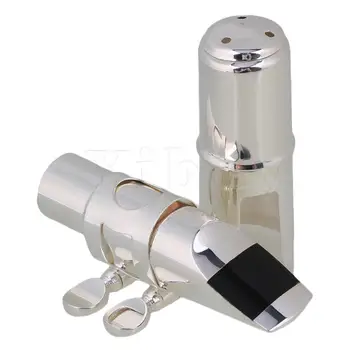 

Yibuy Sliver Brass Alto E-Saxophone Mouthpiece 6# Musical Instrument Equipment