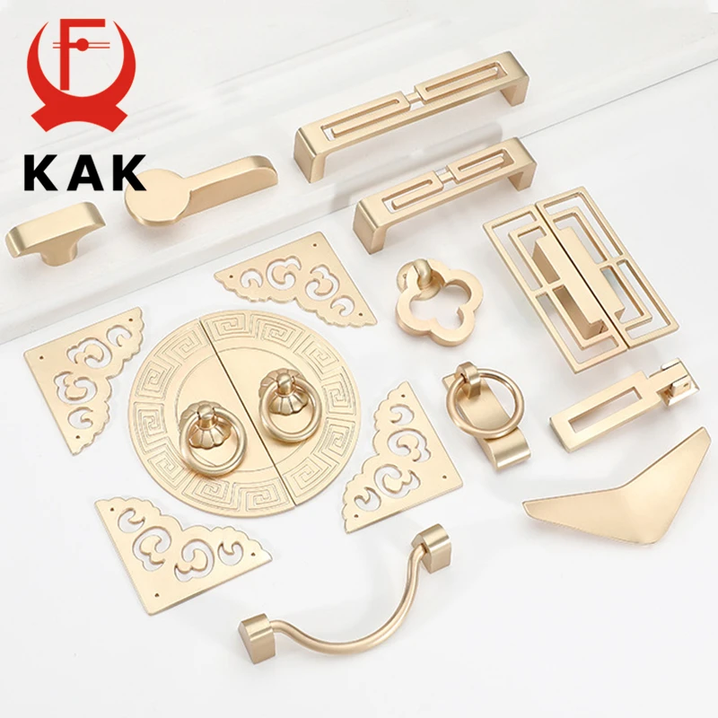 Золотая Ручка для шкафа KAK роскошные золотые ручки кухонных шкафов Европейский