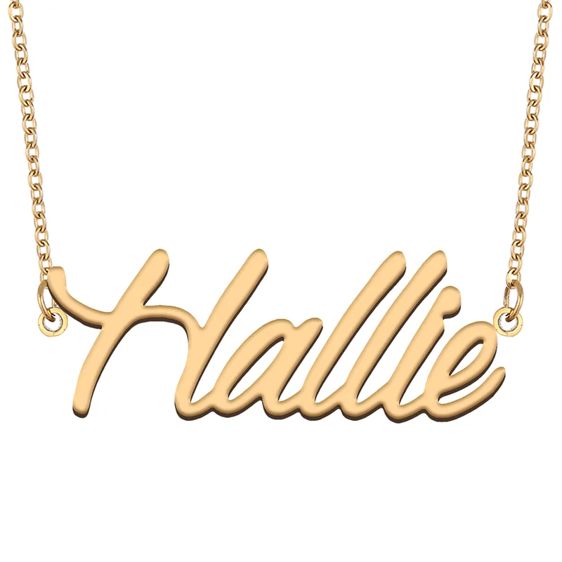 

Necklace with Name Hallie for His Her Family Member Best Friend Birthday Gifts on Christmas Mother Day Valentine's Day