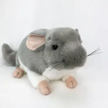 

Realistic Chinchilla Mouse Animal Plush Stuffed Doll Kids Toy Home Desktop Decor Realistic chinchilla design Wonderful gifts toy