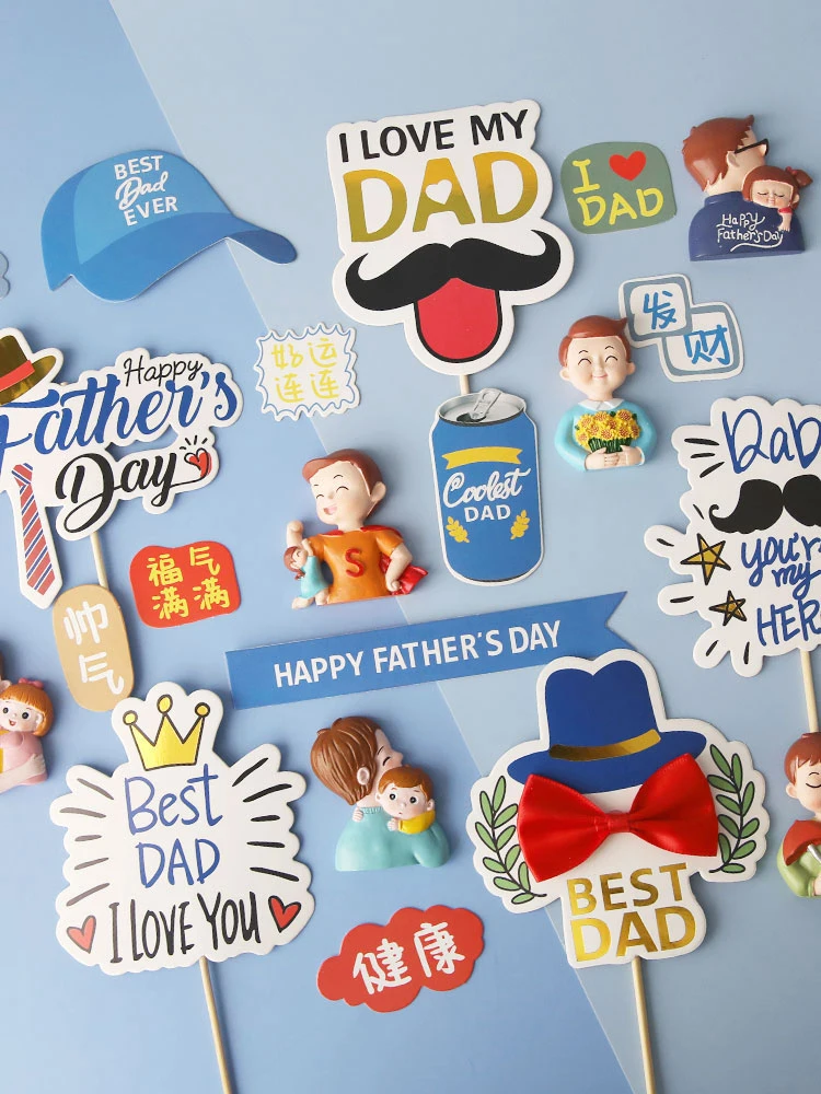 Heartfelt Father's Day Cake Topper - Celebrate Dad with Love