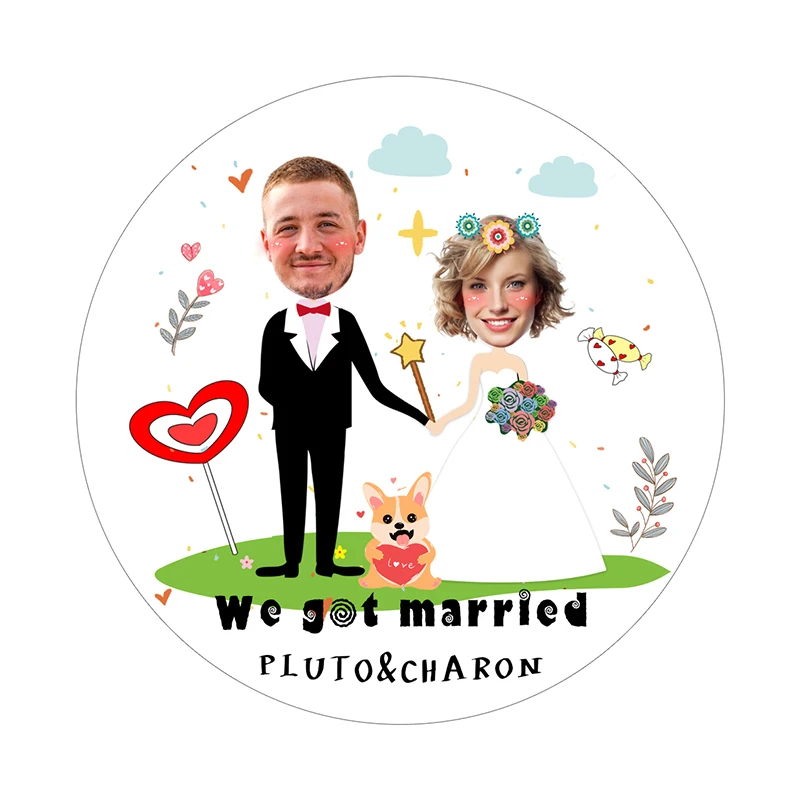 Customized Wedding Stickers Labels Custom Any Text Personalized Marriage  Valentine's Day Anniversary Engagement Hen Party