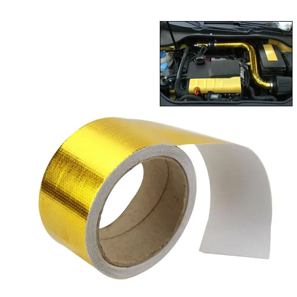 

2" 5M Aluminum Reinforced Tape Adhesive Backed Heat Shield Resistant Wrap Intake