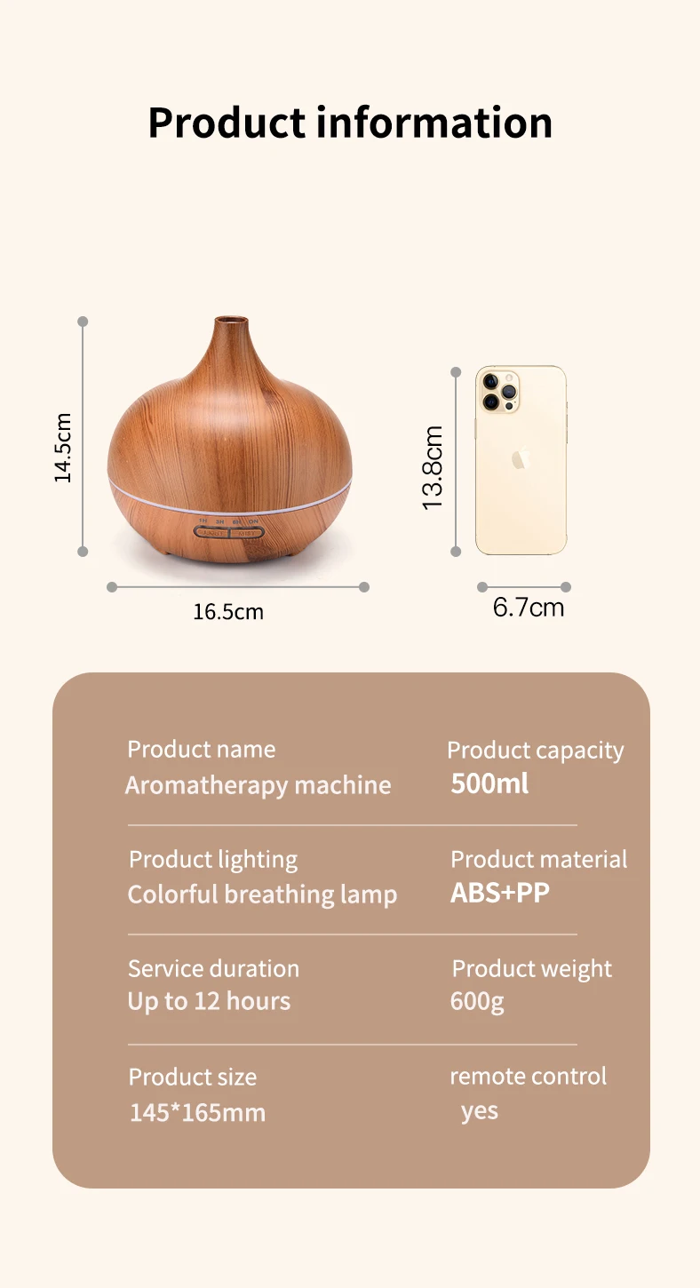 Humidificateur et Diffuseur d’huiles essentielles