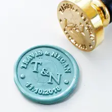 Индивидуальные инициалы с именем воск печать/Пользовательские Свадебные печати/свадебные приглашения печать/на заказ Свадебная печать