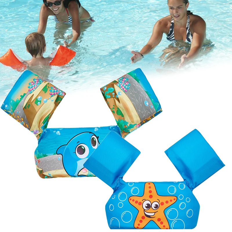 Children Kids Life Jackets Vest Safety Swimming Circle Pool Cartoon Float Durable Accessories BHD2