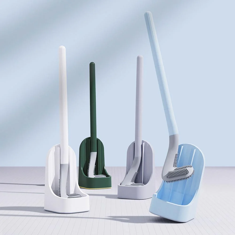 Golf Silicone Brush Head Toilet Brush and Holder Convenient Sanitary
