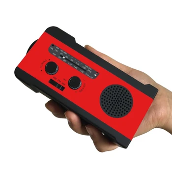 

Solar Hand Crank Radio AM / FM / WB Weather Radio Emergency Radio with LED Flashlight 2000MAh Battery for Phone Charger