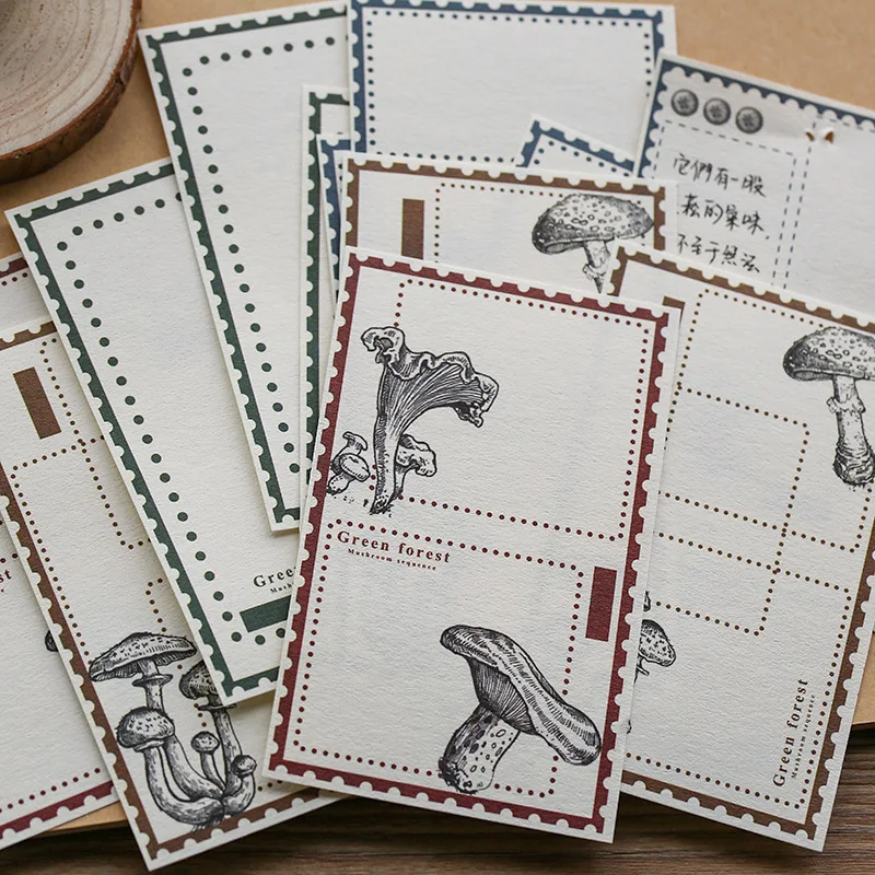 

12pcs/lot High-quality Vintage Paper Butterfly Mori Froest Flower Memo Pads Scrapbooking Deco Creative Loose Leaf Memo Pads Set