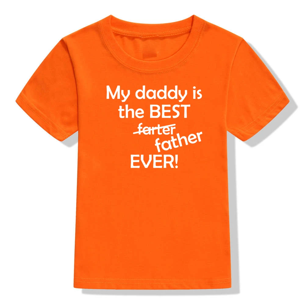 51N9-KSTOG- Милая футболка с надписью «My Daddy Is The Best Father Ever» для мальчиков и девочек модная детская футболка с короткими рукавами забавные повседневные футболки для малышей - Цвет: 51N9-KSTOG-