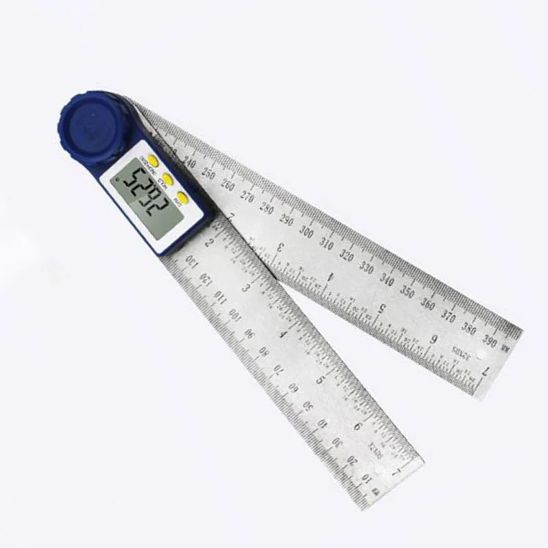  1pc Measuring Ruler 360 Degree Portable Digital Protractor Angle Finder 0-200mm Stainless Steel Rul