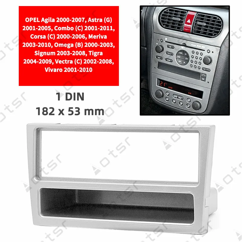 Автомобильная Радио фасции стерео панель пластина для OPEL AGILA 2000-2007 Astra(G) 2001-2005 Combo(C) 2001-2011 рамка