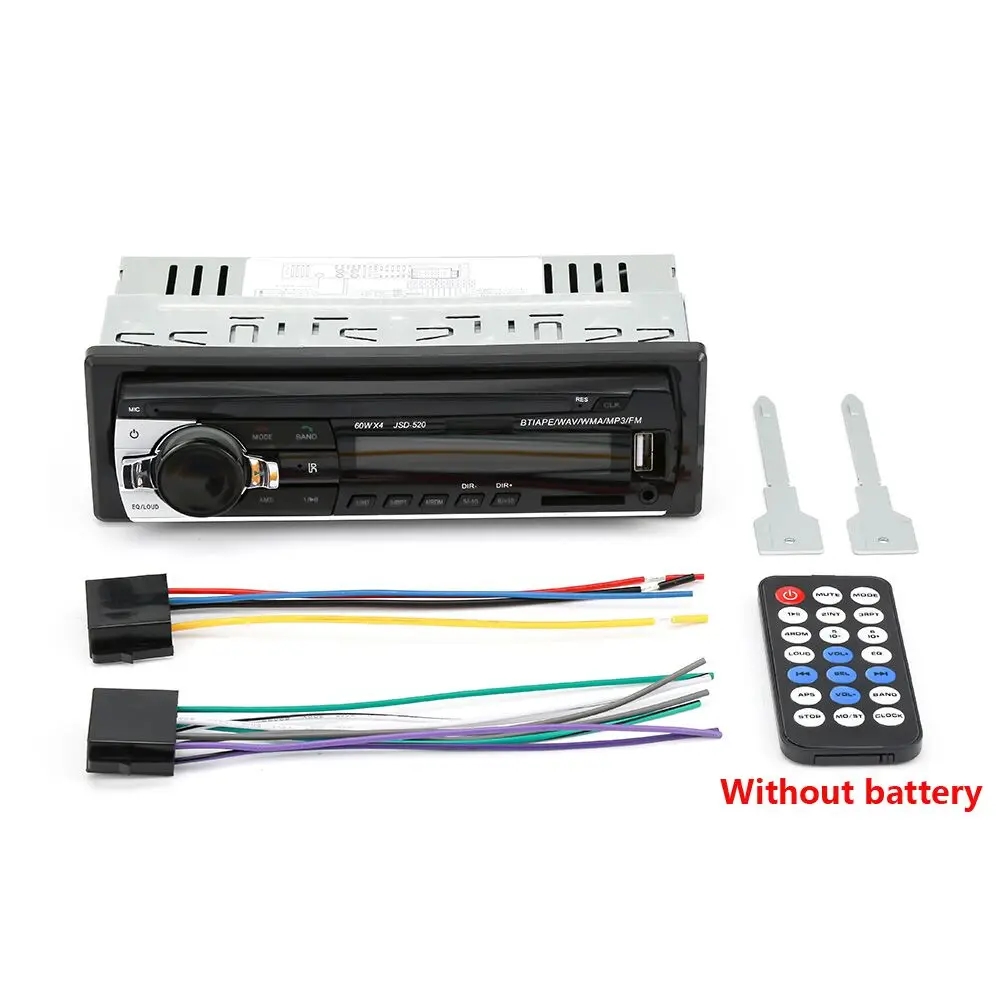 LeeKooLuu 1 din Bluetooth стерео радио AUX/USB/SD/FM аудио Музыка Стерео Авторадио JSD-520 в тире Автомобильный MP3 мультимедийный плеер