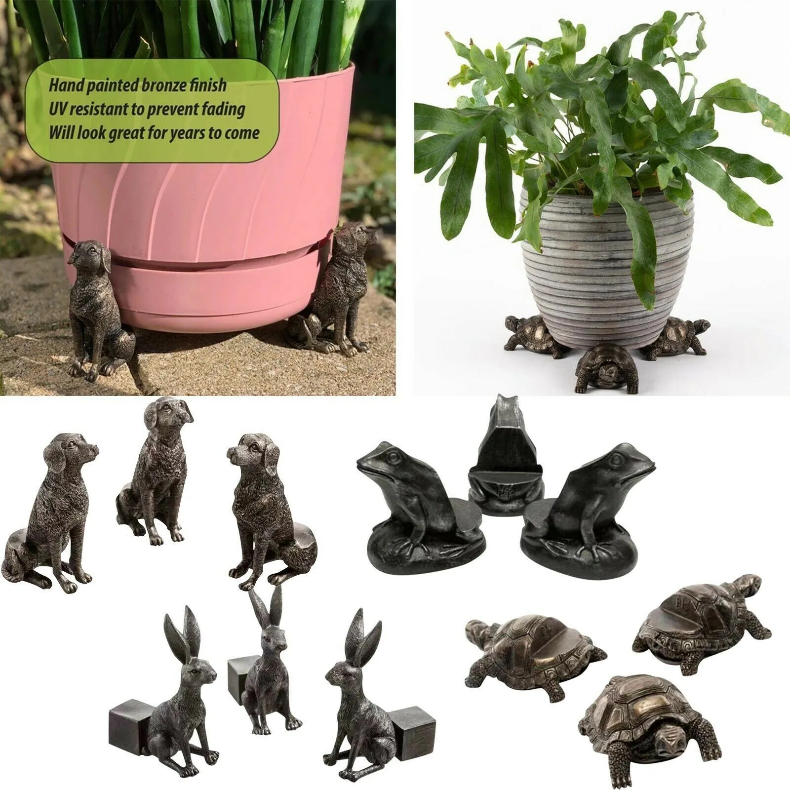 Resin Animal Plant Pot Planter Support Feet