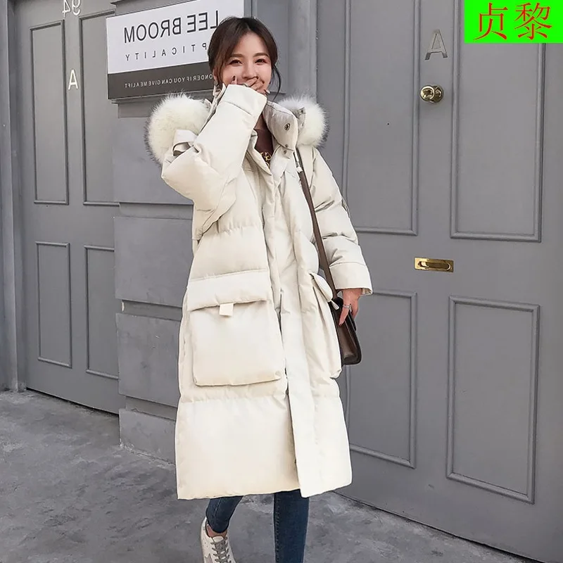 

2018 Winter New Style Mid-length over-the-Knee Thick down Jacket Cotton-padded Clothes INS Cotton-padded Jacket Coat CHIC WOMEN'