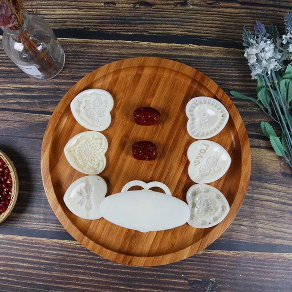 Цветы Mooncake набор форм DIY Mooncake инструменты Пластиковые Кондитерские торты плунжеры Ручной пресс форма для лунного пряника инструмент для выпечки набор форм