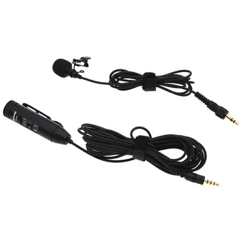 

3.5mm Wired Smartphone Audio Professional Omnidirectional Hands Free Video Mini Interview Lavalier Microphone Clip On Lapel