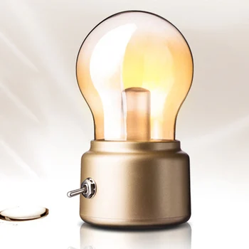 

Retro Charging Bulb Night Light Creatived Nostalgic USB Bedside Atmospheres Table Lamp Dropshipping