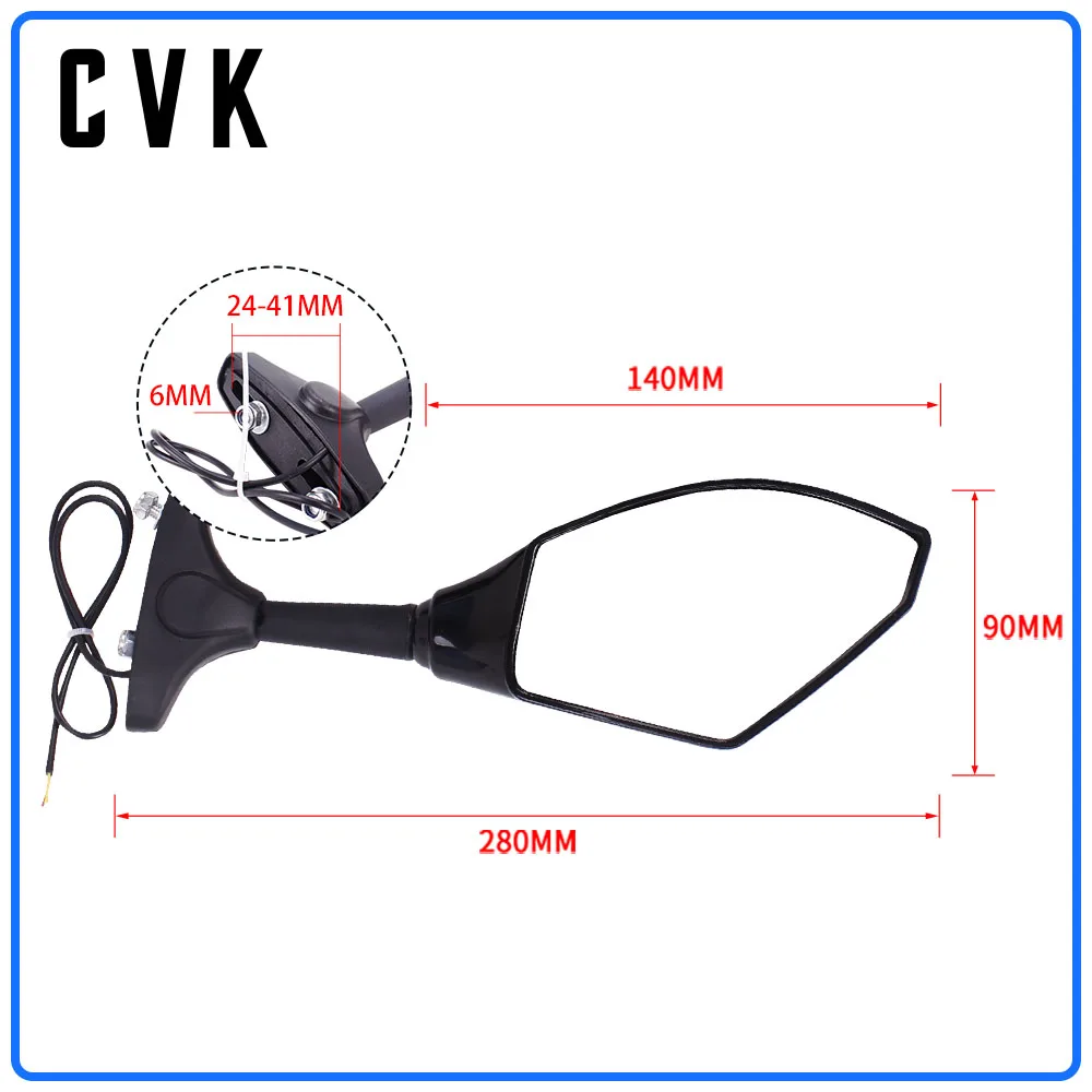 CVK ̷ Rear View Mirror ȥ CBR1100XX CBR600 2003-2008 CBR1000 2004-2008 R1 F5 ׼