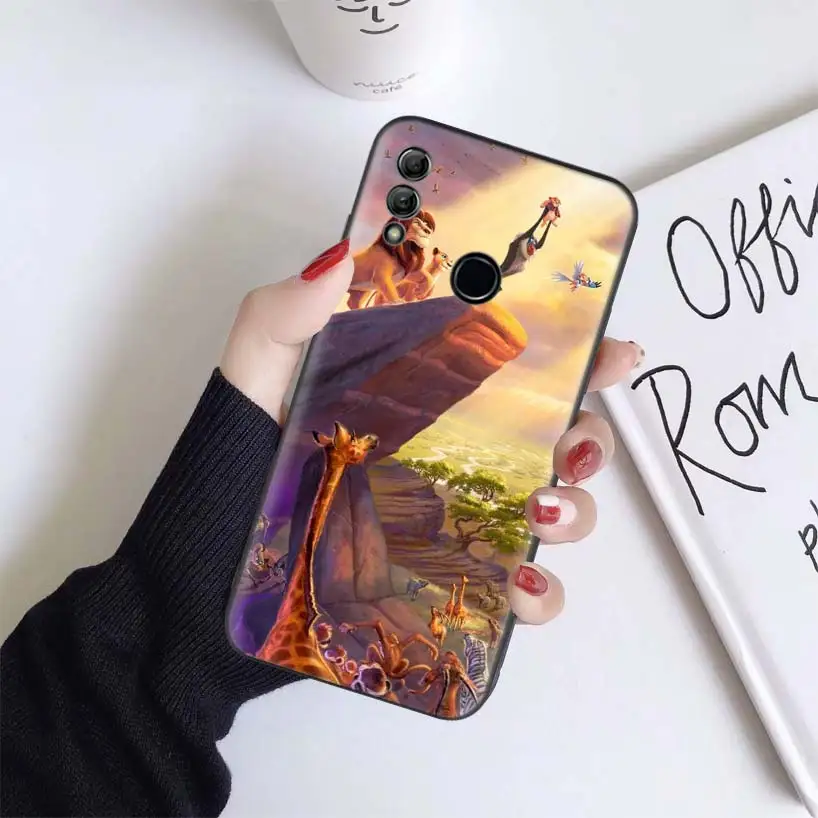 С принтом "Король Лев: Симба черный чехол для huawei Honor 9X 8X Y9 фотоаппаратов моментальной печати 7S 7X9 10 Lite 8A Pro 20i Y5 Y6 Y7 мягкий чехол для мобильного телефона - Цвет: BS025-10