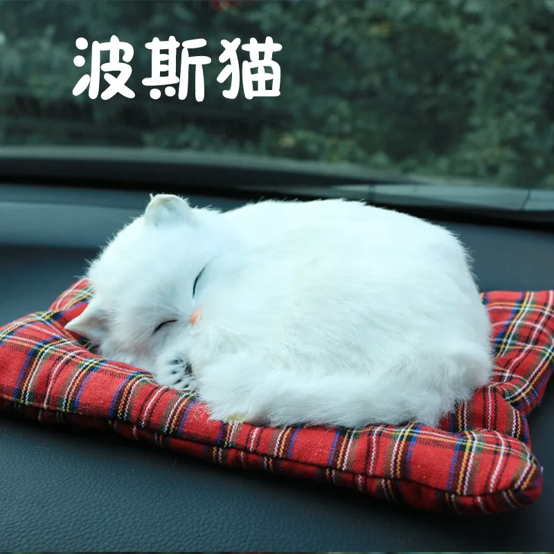 Реалистичный сон кошки модели детские животные когнитивные игрушки автомобильные с активированным углем анимальный Декор Дети Рождество игрушечная кошка подарки