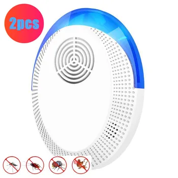

2pcs New EU Household Ultrasonic Electronic Repellent mouse Cockroach Mosquito Bugs Insect Trap Lantern Indoor Pest Reject