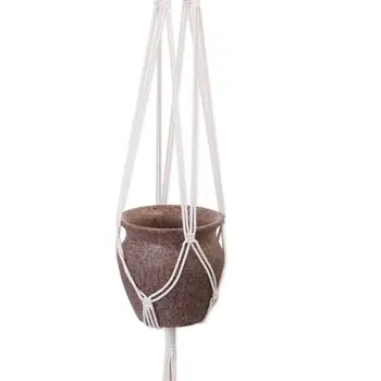 

Plant Hanger Wall Art Indoor Outdoor Use Elegant Bohemian Home Decor Flower Pot Holder Basket LX9C