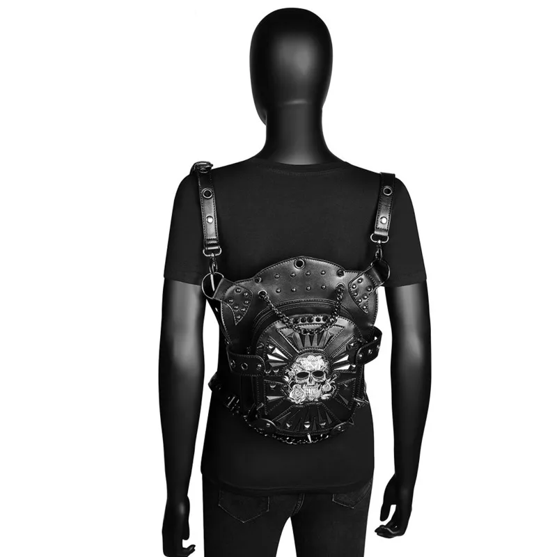 BXX/СТИМ панк Chestpack Ретро сумка через плечо рок для мужчин женщин Готический Фанни пакеты мотоциклетные ноги пакет PU открытый ZA2155
