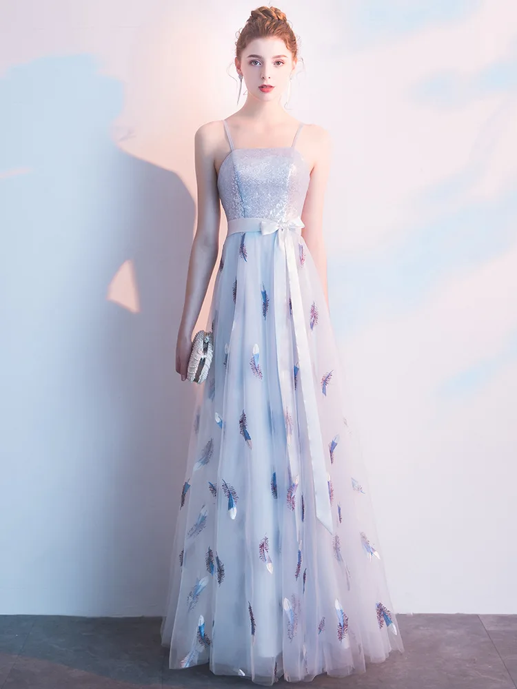 Silver-Blue-Women-Slash-Neck-Long-Party-Dress-New-Backless-Costume-Sequin-Dress-Evening-Prom-Sleeveless