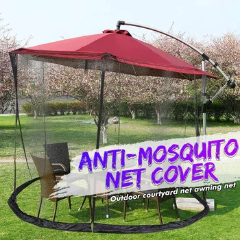 

Outdoor Tent Sun Shelter Sunshade Anti-mosquito Net Gazebo Umbrella Canopy Gauze Cover Double Door Curved Column Camping Hiking