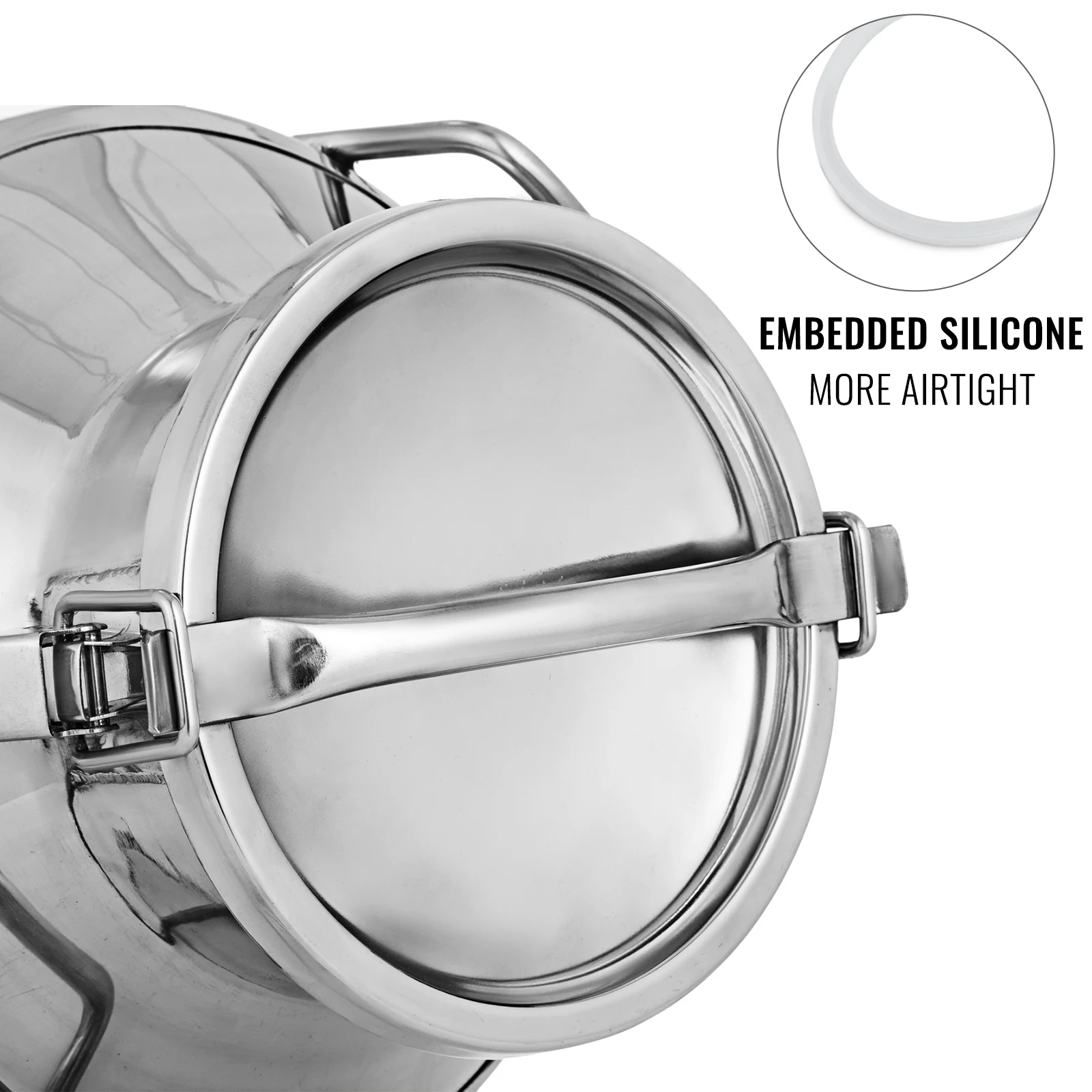 Vevor 10L 20L 50L Milk Jug Pail Can SStainless Steel Cow Milk Bucket for Oil Wine Water Soup and Oatmeal Storage Transportation 4