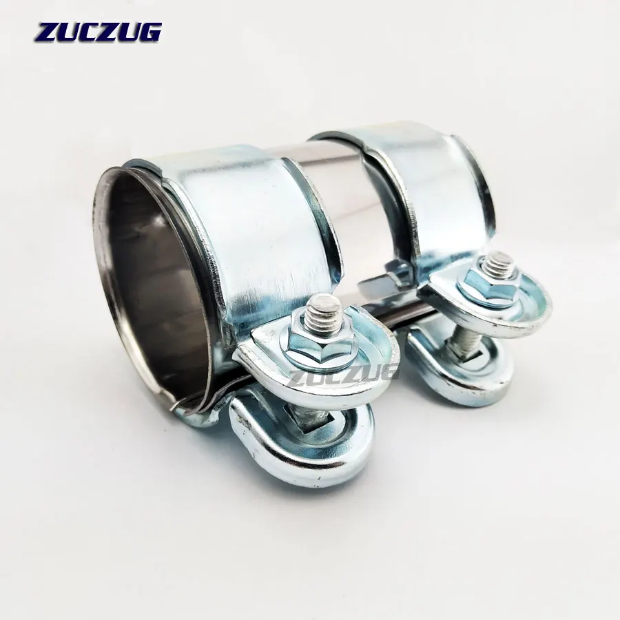 Exhaust Pipe Connector 1.5-3.0" Exhaust Pipe Connector Tube Adapter Joiner Sleeve Clamp Tube Pipe Connector Joiner length 95mm