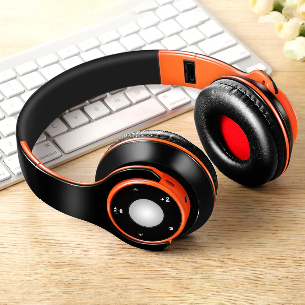 Наушники с шумоподавлением, Bluetooth, многофункциональные, стерео, спортивные, складные, гарнитура, беспроводные наушники, настраиваемые, голосовые, свободные руки