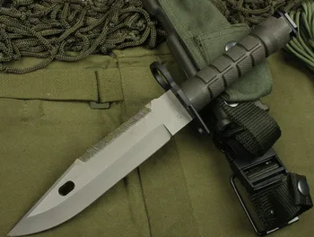 

Mengoing Military Tactical Fixed Blade Knife 5Cr13 Steel Wilderness Survival Self-Defense Knife Rescue Tools