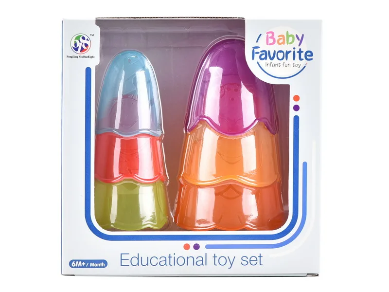 

Infants Rainbow Fun Egg-Shaped Stacked Cup Children Early Childhood Educational Cognitive Stack-up Toy Hot Selling