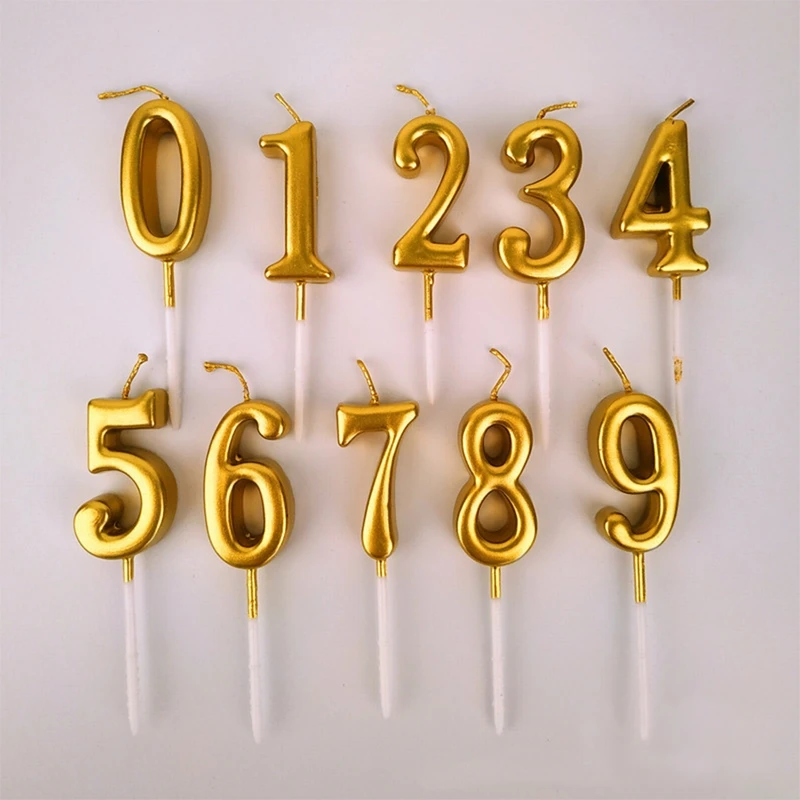 Digital Birthday Candles Big Cake Decoration Smokeless Number Candle Wedding | Дом и сад