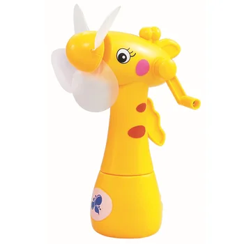 

Mini Fan Cartoon Giraffes Portable Handheld Desk Humidification Kid Toy Handheld Water Mist Fan For Child Yellow
