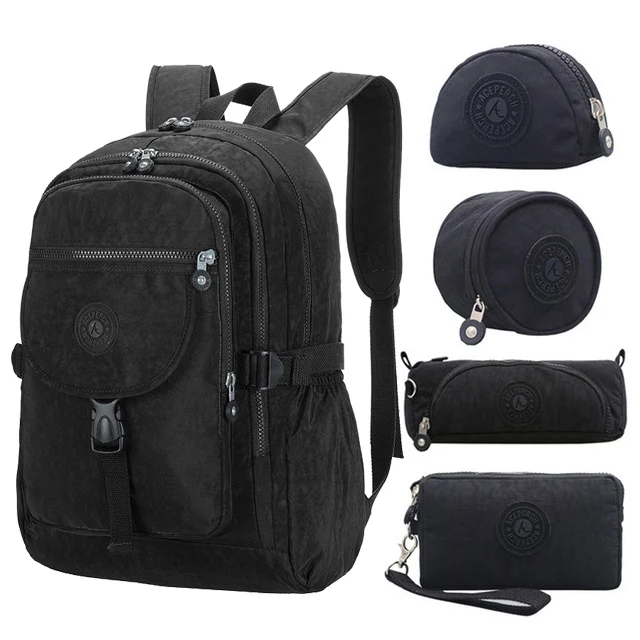 5pcs Black 5 шт./компл. ACEPERCH для девочек подростков школьные сумки для мальчиков школьного рюкзака Для женщин рюкзак, студенческий рюкзак, рюкзак, рюкзак для путешествий с отделением для лэптопа, рюкзак Mochila - Цвет: 5pcs Black