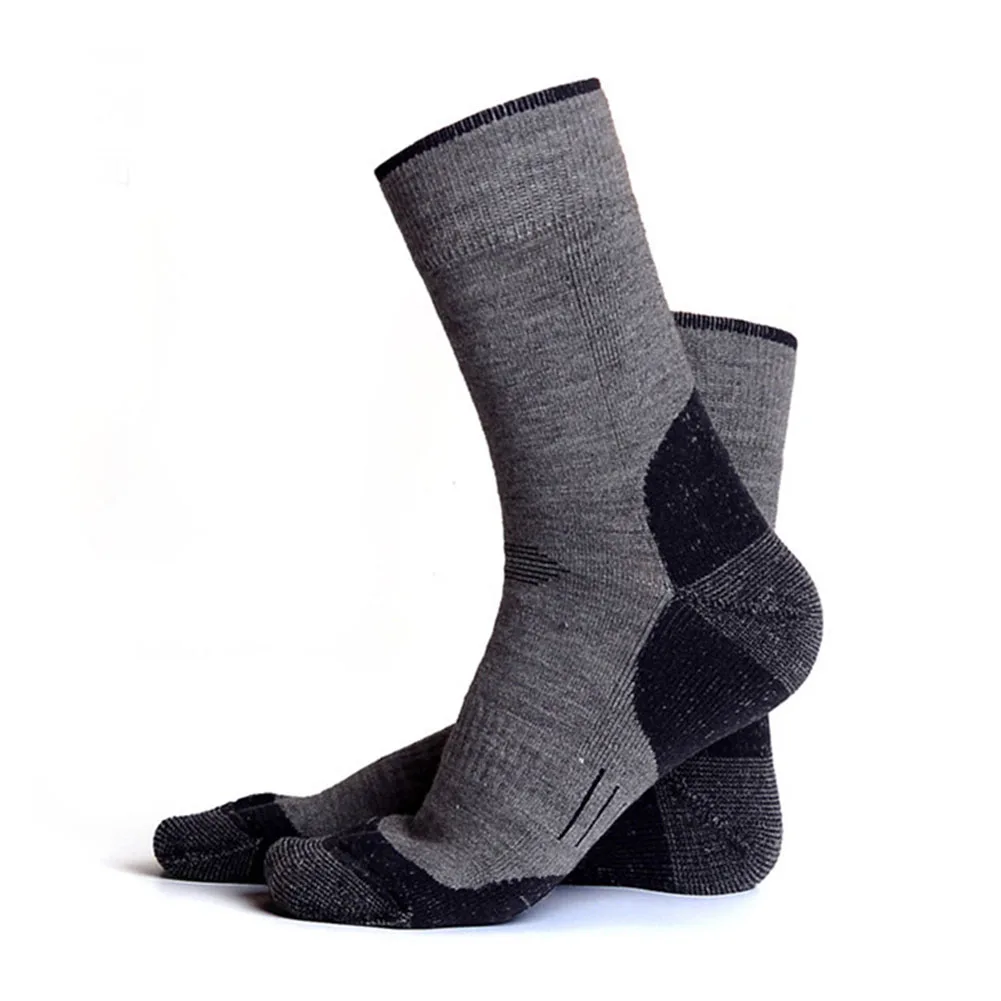 1 Pair Jogging Breathable Thicken Training Winter Warm Walking Wool Blend Sport Outdoor Skiing Men Socks Soft Comfortable