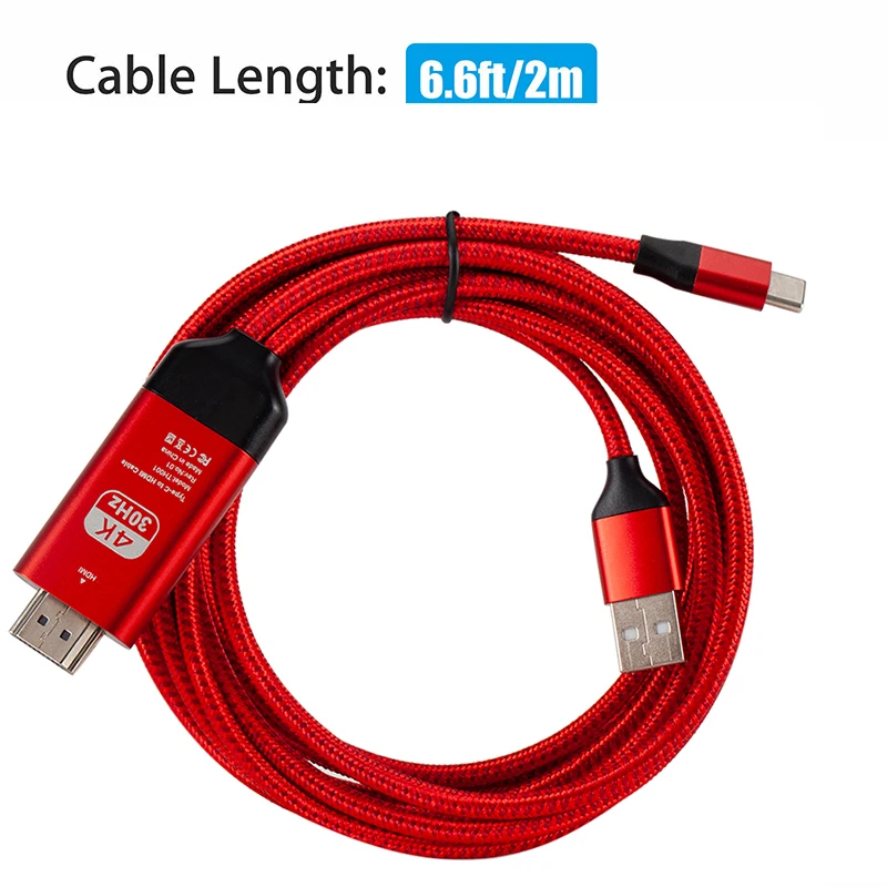

4K USB-C To HDMI Charging CableType-C To Adapter HDMI Cable Display FoSamsung Galaxy Note 9 For Huawei Honor 10/9 For Huawei P20