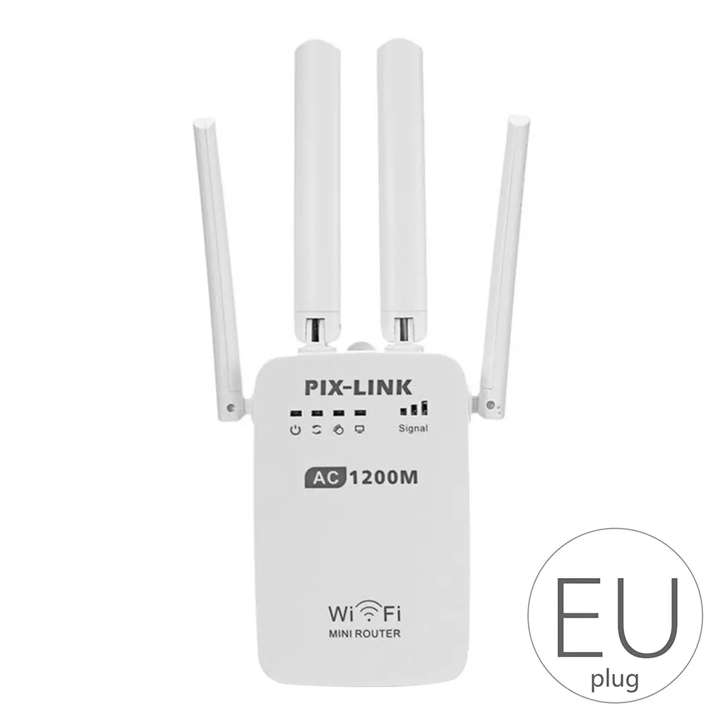 1200 Мбит/с двухдиапазонный 2,4/5G 4-антенны Wi-Fi расширитель диапазона Wi-Fi ретранслятор Беспроводной Wi-Fi маршрутизатор домашней сети по поставке товаров для дома