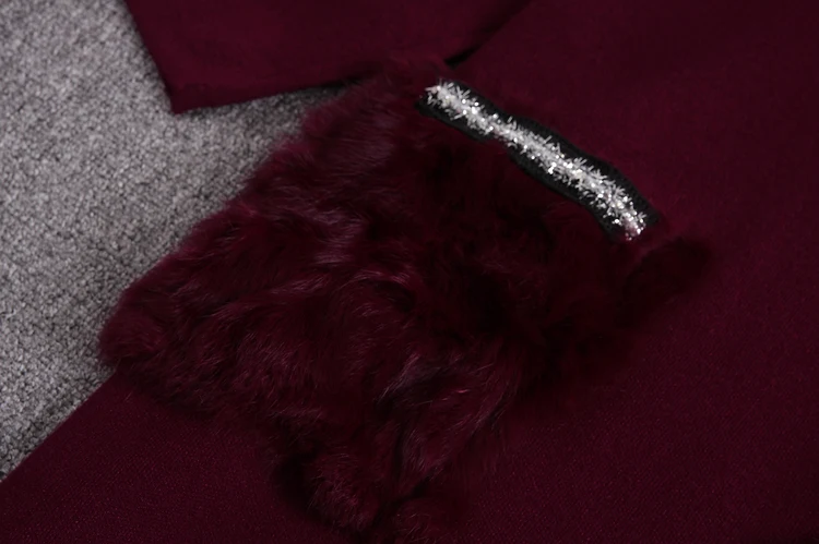 ALPHALMODA Зимний меховой свитер, платье с меховым карманом, пуловер с длинными рукавами, женское модное трикотажное платье