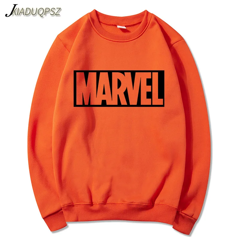 Новые Супер Герой толстовки с Marvel Мода Suprem Для мужчин толстовки с героями комиксов Марвел, из искусственной кожи с напечатанным Кофты Уличная Для мужчин Костюмы 3XL - Цвет: WM11 Orange