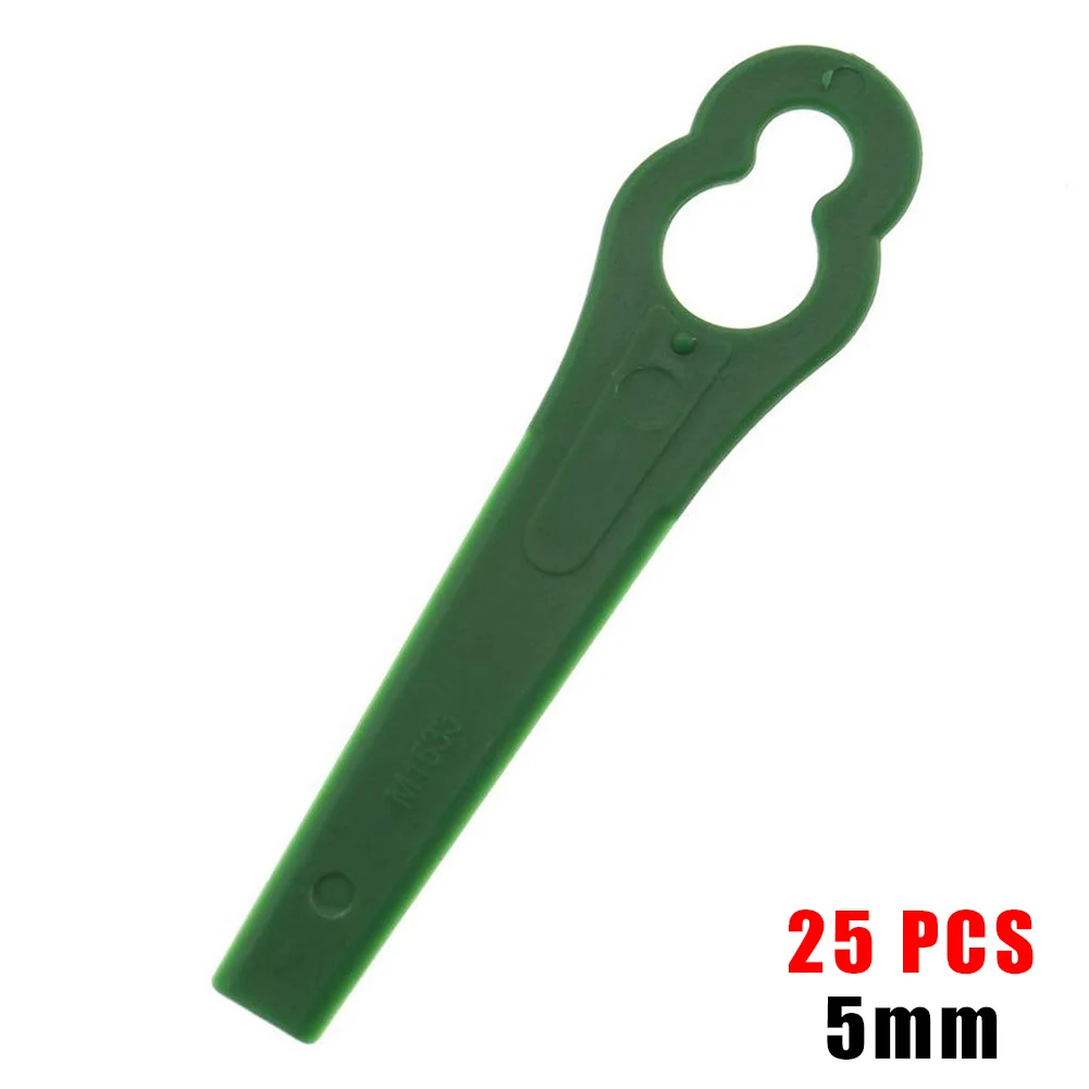 5mm hole 25pcs Замена газонокосилки Резак Пластиковый триммер Садовые принадлежности для газона QP2 - Цвет: 5mm hole 25pcs