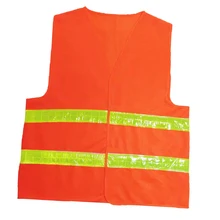 21-дюймовое Регулируемый жилет безопасности светоотражающий жилет безопасности жилет полос(оранжевый