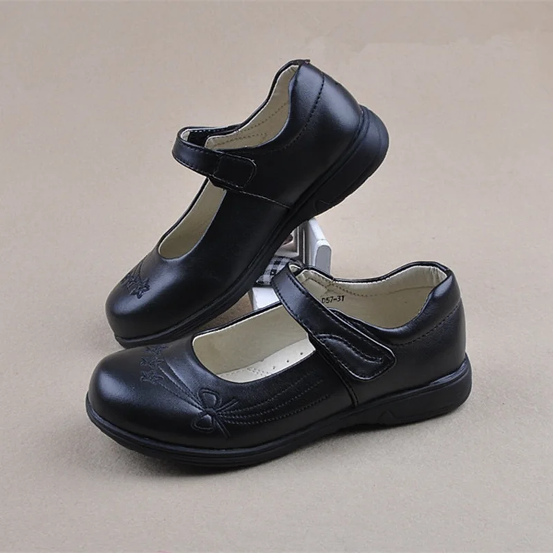 girls shoes Children Girl Student Shoes School Black Leather Shoes Girls Fashion Princess Shoes Kids Classic Glowing Uniforms Sinlge Shoes slippers for boy