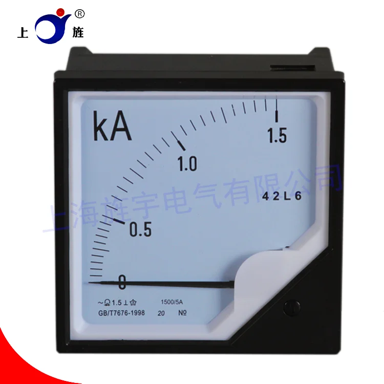 

42L6 Ammeter AC 1500/5A 2500/5A 3000/5A Pointer 42L20 Through Meter 120mmX120mm Installed Meter voltmeter power meter