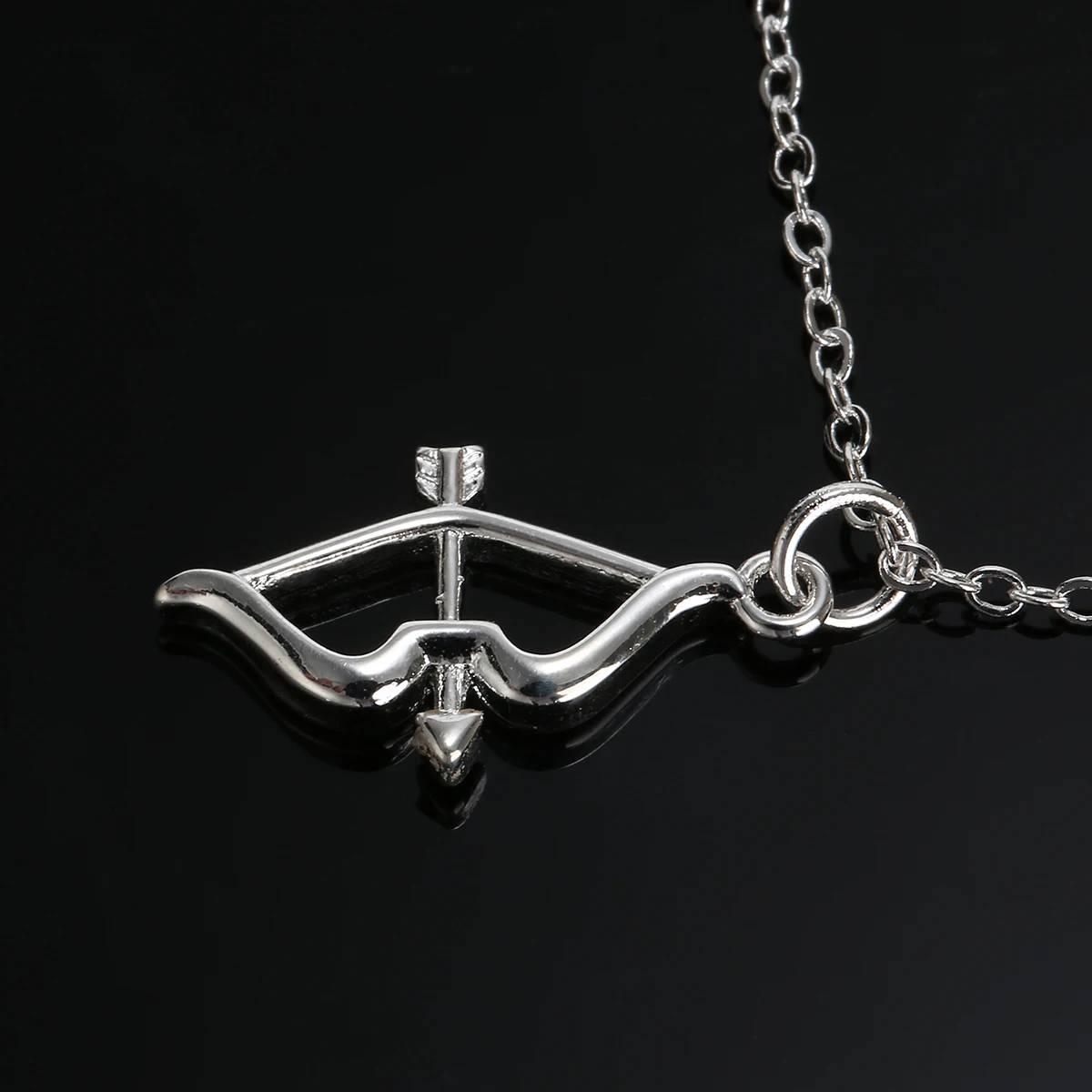 Trendy Tiny Bow Arrow Short Pendant Necklace Women Silver Plated Chain Lover Lady Girl Bijoux Fashion Jewelry Valentine Gift