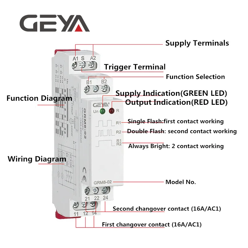 GEYA din-рейка фиксация реле 220V импульсное реле DC12V 24V 16A электронное реле с CE CB сертификатом