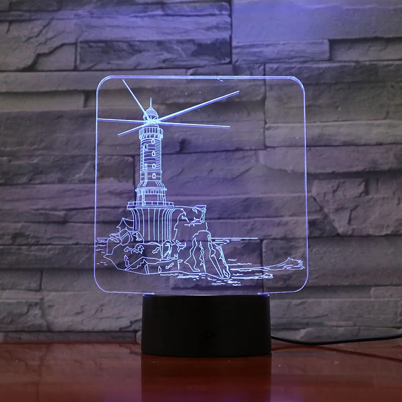 Ночник с 3d иллюзией светодиодный экзотисветильник светильник домашний